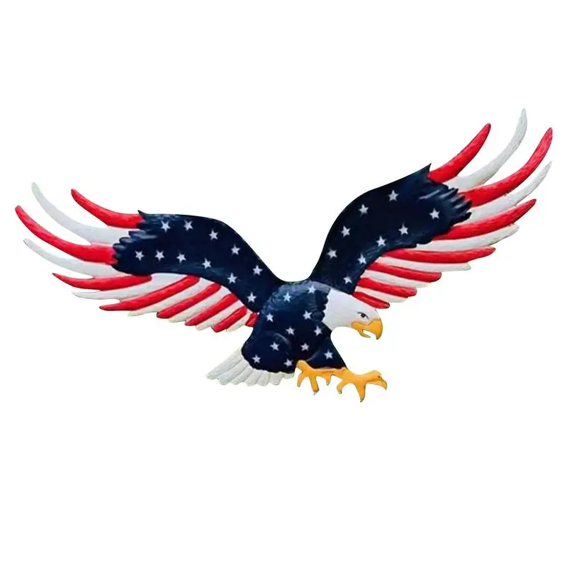 

Eagle Decor Outdoor American Flag Metal Eagle Decorations Patriotic Bald Eagle Statue For July 4th Veterans Day Garden Decor