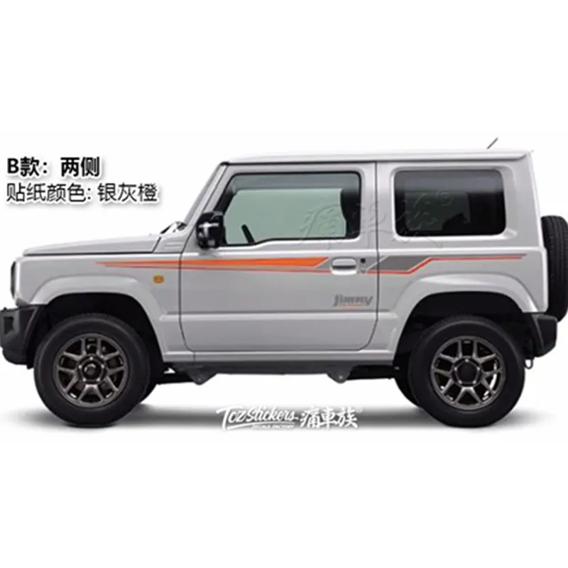 

Автомобильная Виниловая наклейка с обеих сторон для Suzuki Jimny 2008-2022, индивидуальное украшение для кузова, модные автомобильные наклейки, аксессуары
