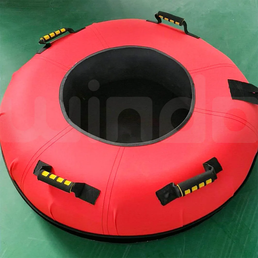 Winter Sport 0.6mm Pvc Bottom Towable Grass Sand Sled Inflatable Ski Cold Resistant Adult Snow Tube With Nylon Cover