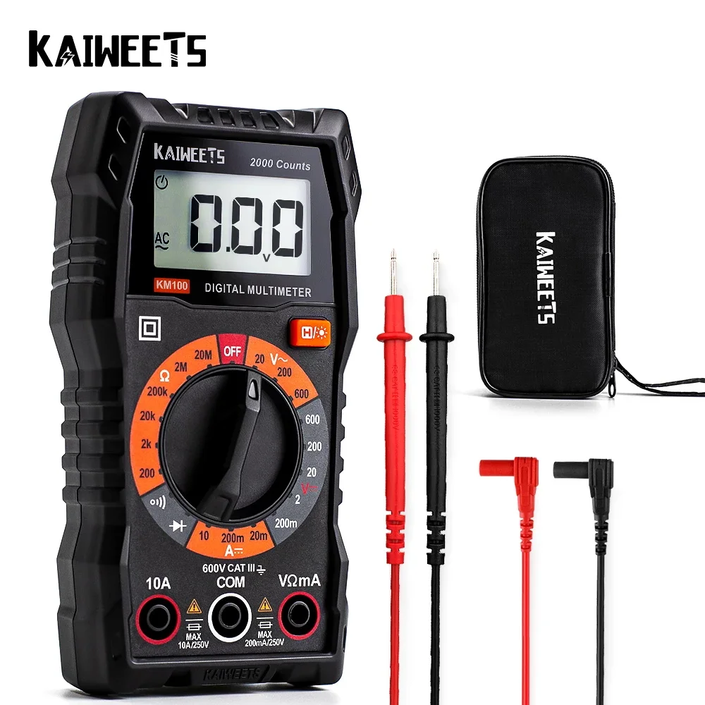 Kaiweets Km100 Automotive Digital Multimeter Hz Ohm Capacitance True Rms Smart Multi Tester