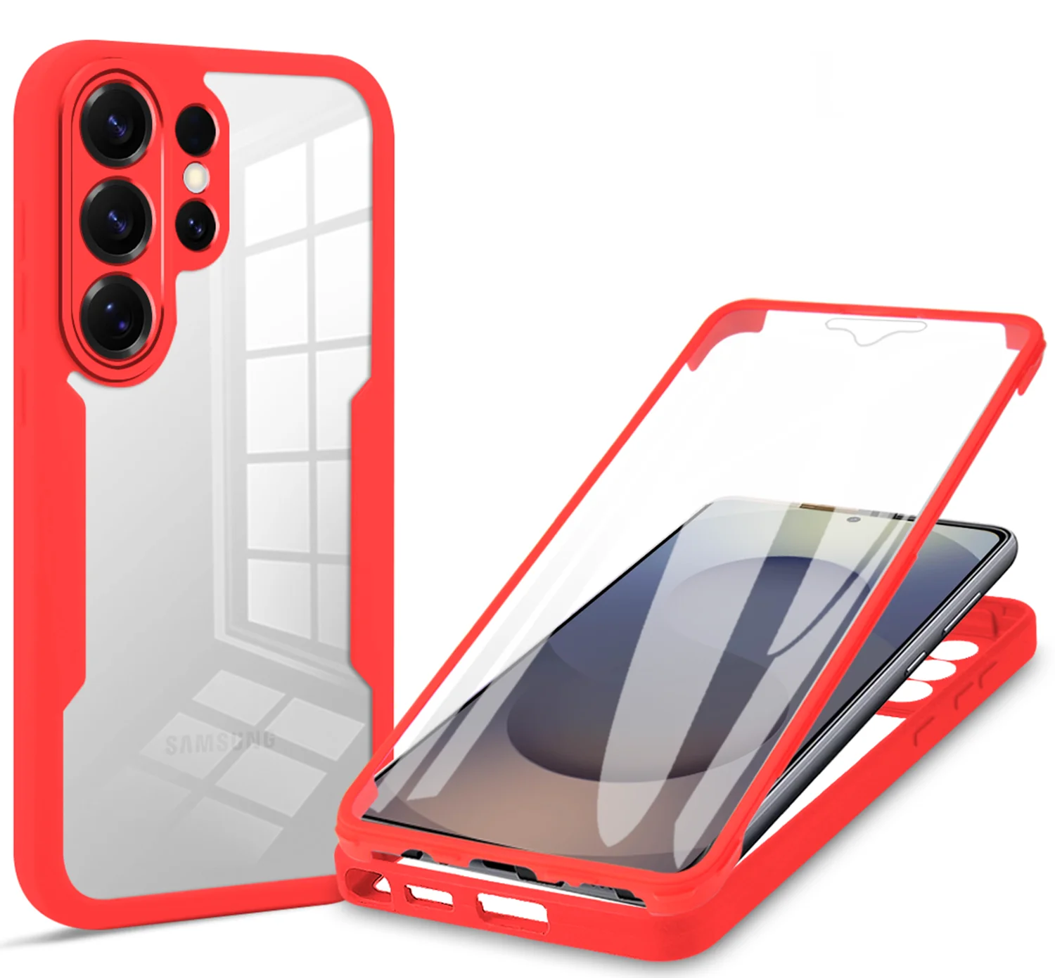 Ultimate Double Layer 360 Protection Case with Clear TPU Soft Film Screen Cover