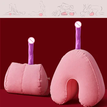 Insertable Dildo Inflatable Sofa Cushion Flocking Sexual Swing Love Pillow Erotic Position Assistance Furniture Couple Sex Games 3