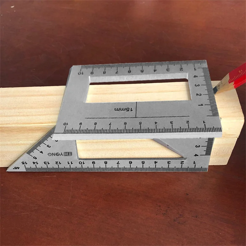 Multifunctional Angle Ruler 45 90 Degree Aluminum Alloy Accurate Woodworking Square Angle Ruler Marking Gauge Carpenter Tool carpenter measuring tool angle measuring tool angle protractor