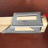 Multifunctional Angle Ruler 45 90 Degree Aluminum Alloy Accurate Woodworking Square Angle Ruler Marking Gauge Carpenter Tool 5