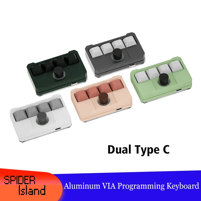 

Aluminum 4 Keys Designer Keypad Knob Customized VIA Mechanical Keyboard Customized XDA Keycap Hotswap Keypad