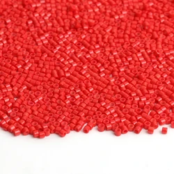 Vibrant 2mm Japanese Glass Seed Beads - 34 Colors for Jewelry Crafting and DIY Bracelets (Red)