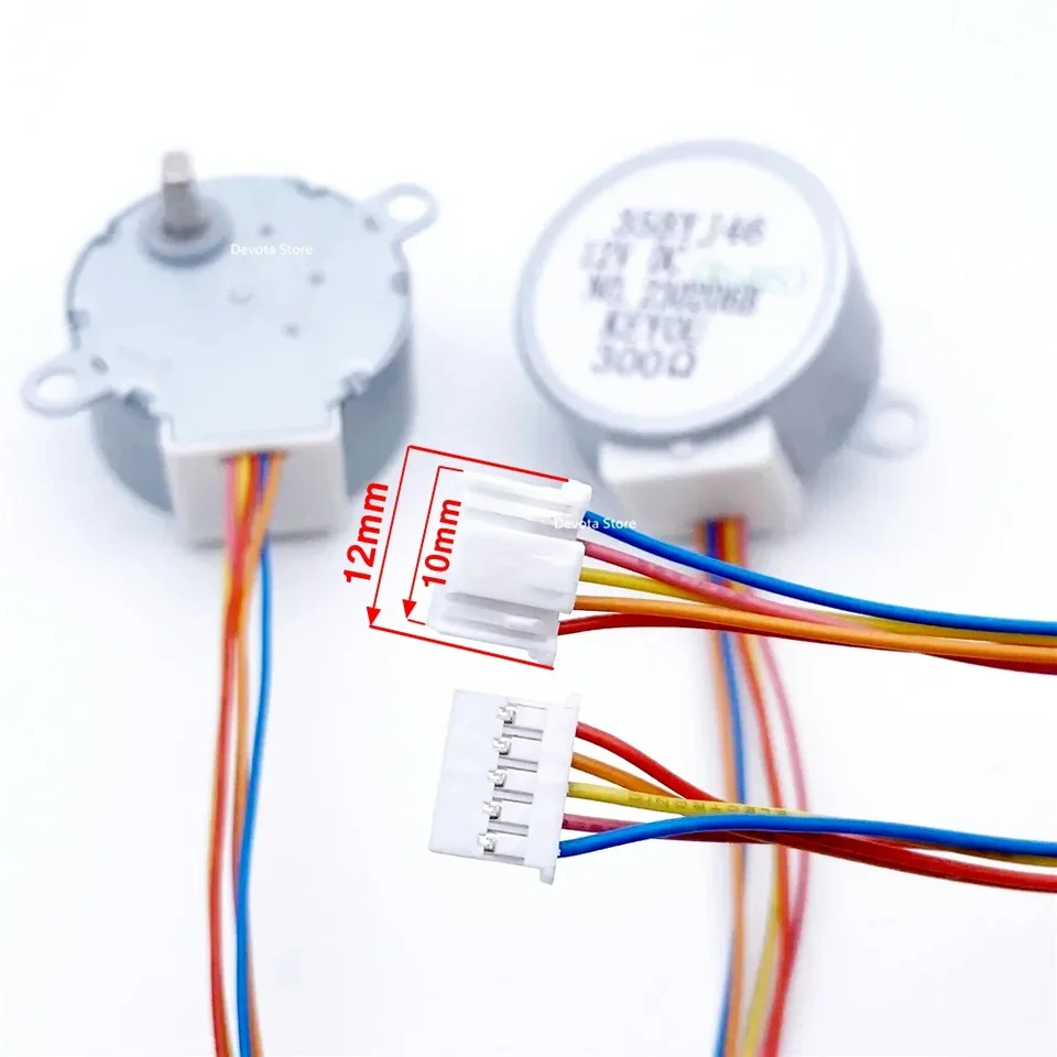 35BYJ46 Moteur Pas à Pas 300 Ohms CC 5 V 12 V 24 V à Aimant Permanent Petit Moteur Pas à Pas Réparation Humidificateur (arbre De 10 Mm