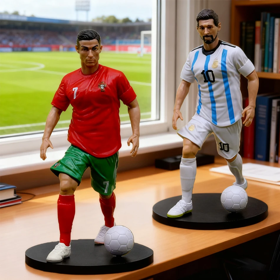 Muñecas modelo de estrella de fútbol, figura de acción bonita de dibujos animados, accesorios para coche, regalos para fanáticos del fútbol, 1-8 unids/set