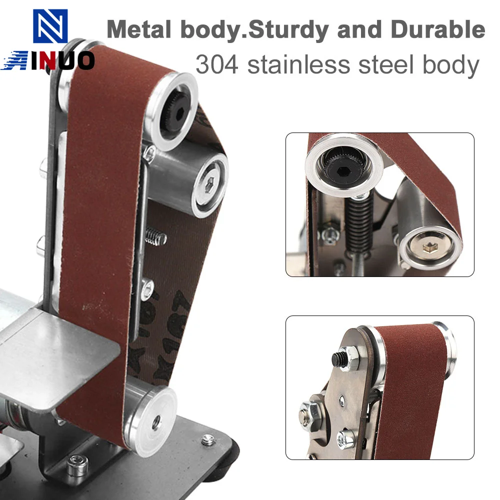 Mini Multifunctional Electric Power Belt Sander DIY Polioshing Machine Knife Edge Sharoener Tool Workshop Sanding Machine electric grinder electric sander belt sander cordless sander cordless grinder saw blade sharpener