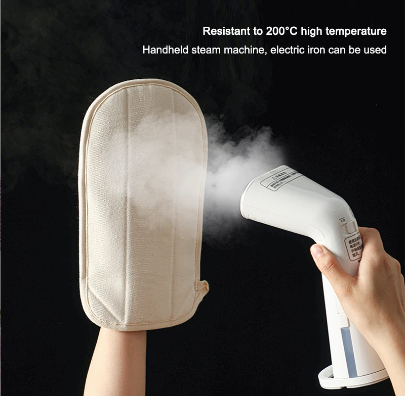 SHIMOYAMA Handheld Ironing Pad Heat Resistant Glove for Clothes Garment Steamer Sleeve Ironing Board Holder Portable Iron Rack