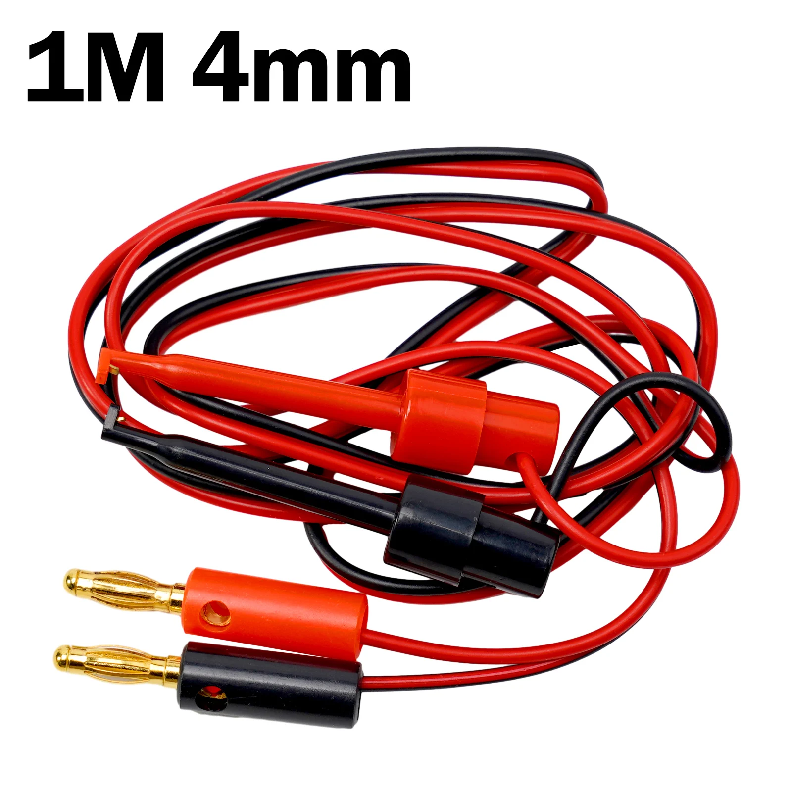 

1M 4mm Banana Plug Connector To Hook Clamp Adapter Parts For Multimeter Test Leads Multifunction Electrician Test Pen Tool Acces