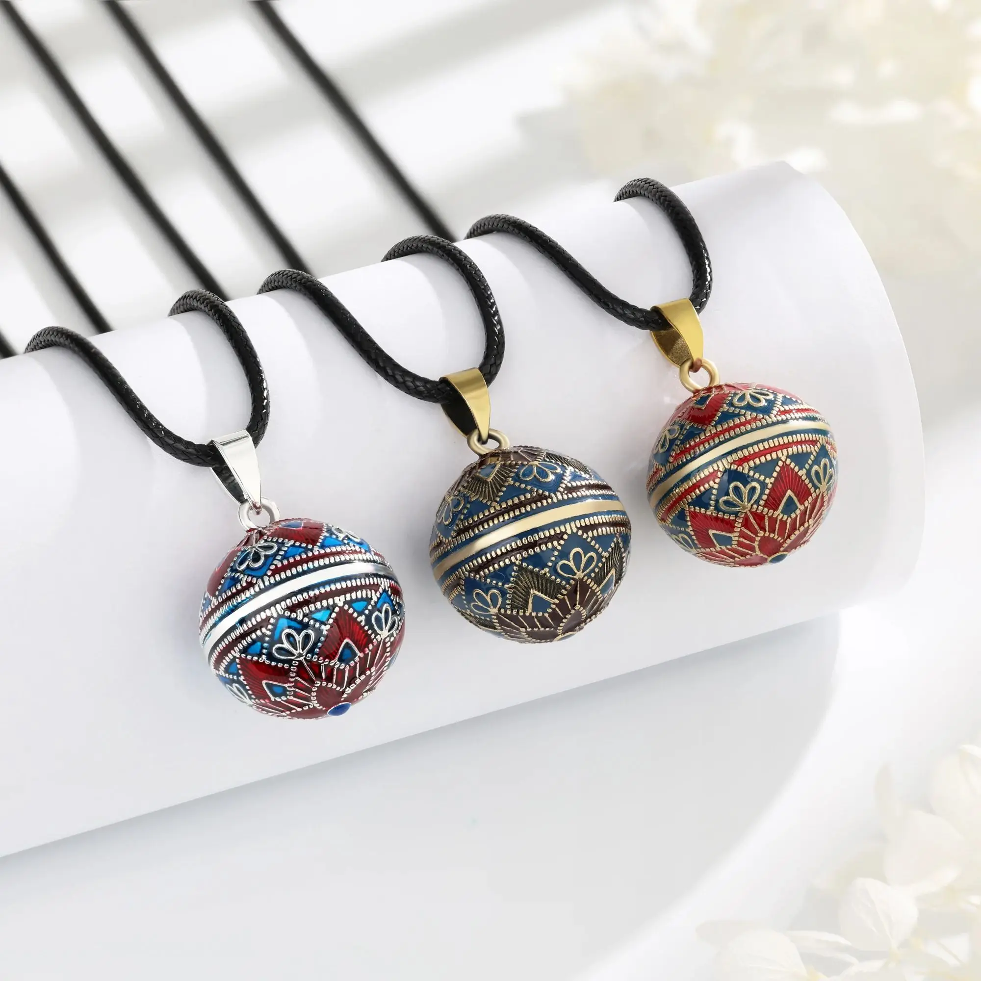 Eudora 20mm Vintage Mexican Bola Harmony Chime Ball Angel Caller Pregnancy Pendant Necklace for Women Fashion Jewelry N14NB319 5