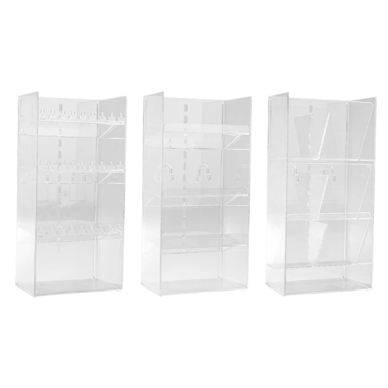 

Clear Acrylic Desk Makeup Holder Stackable Office