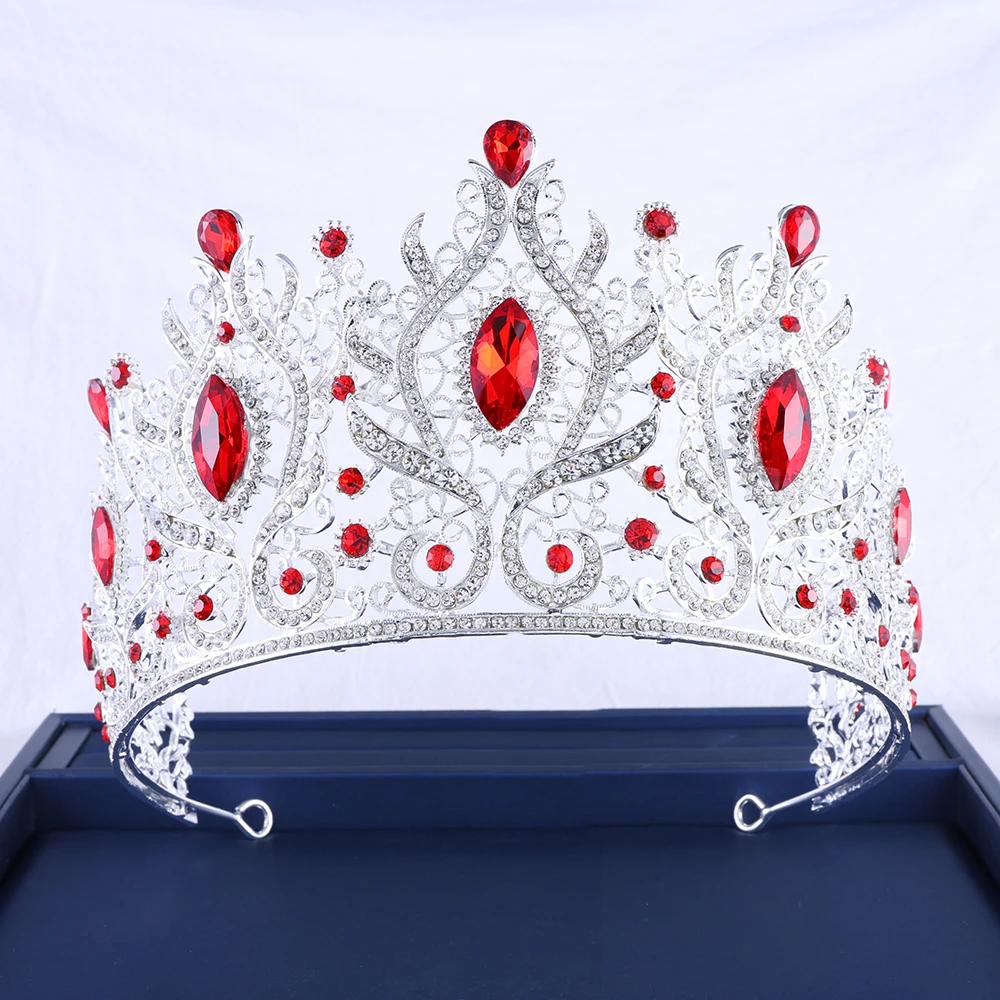 Upscale Crystal Gem Crown ornaments Fashionable Noble Banquet Wedding Women's hair accessories