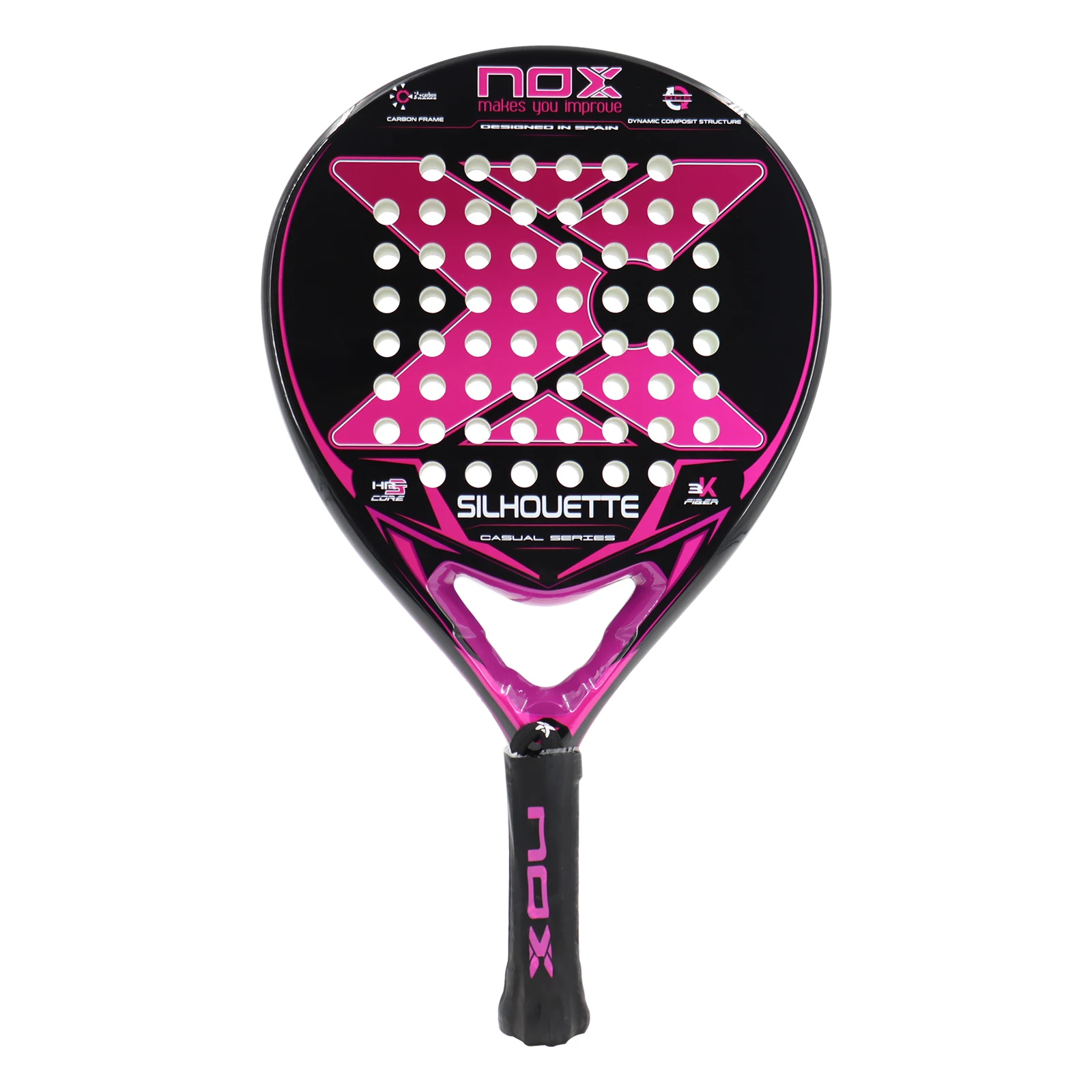 Padel Paddle Tennis Racket 3K 12K Carbon Fiber HR3 Core Round Shape Power Surface for Beginner Raquette Paddle Shovel