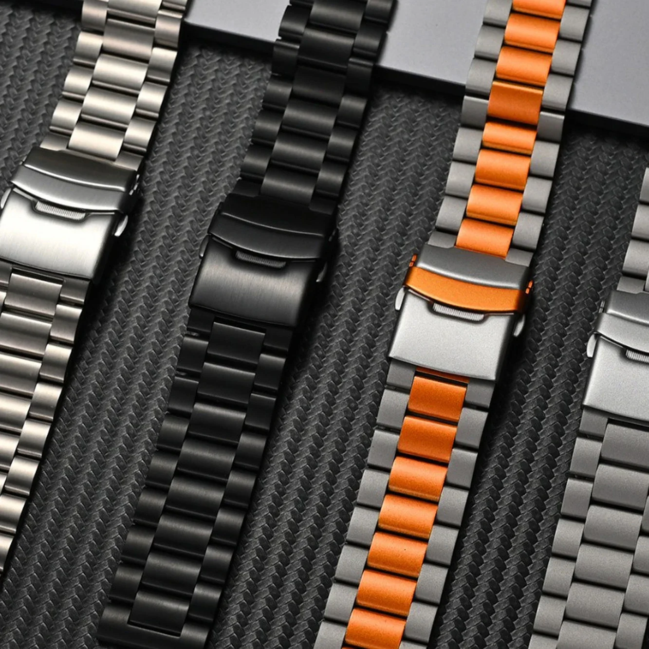 Luxury Stainless Steel Business Metal Watch Band Bracelet