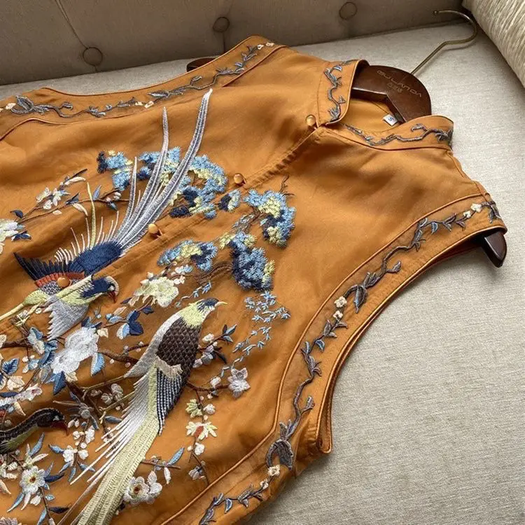 Chinese Style Women's Vest Women Cheongsam Waistcoat