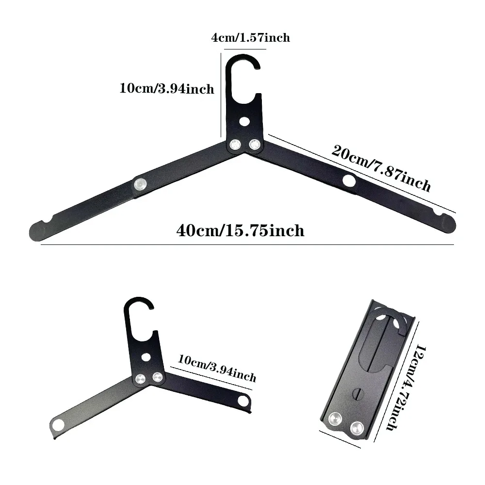 Folding Aluminum Camping Clothes Hanger 6