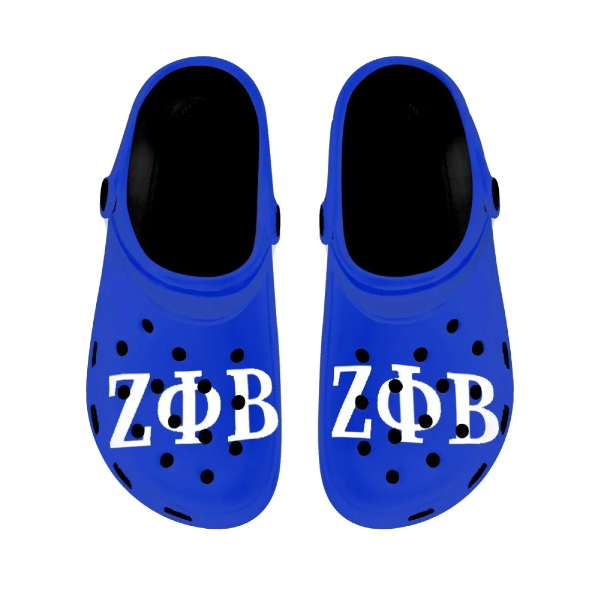 Zeta Phi Beta Printed Ladies Sandals Sorority Gifts Breathable Lightweight Home Slippers Fashionable Beach Adult Hole Slides New