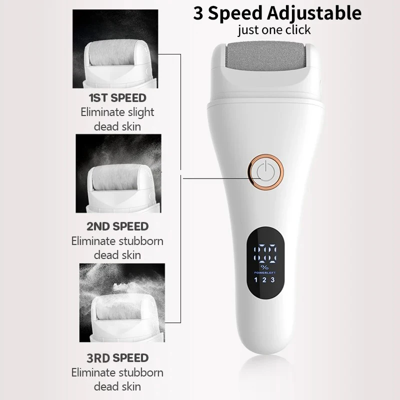 NEW Electric Foot Callus Remover Professional Foot Pedicure Machine Tools Rechargeable Heel Cracked Dead Skin Scrubber 3 Heads