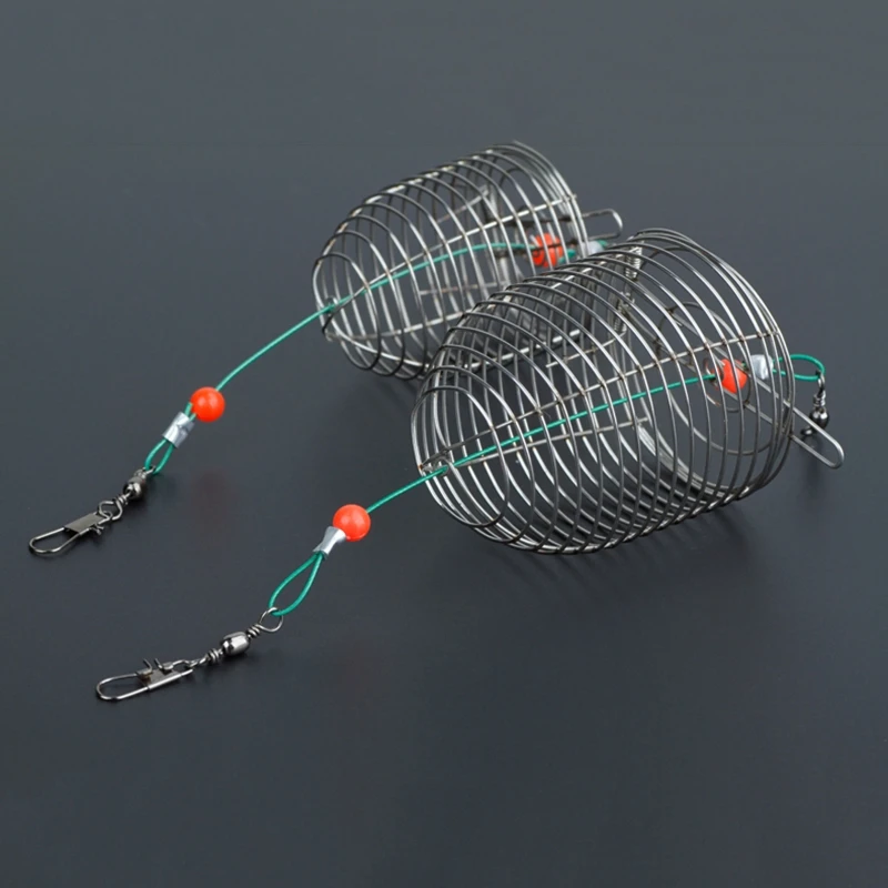 1pc Metal Fishing Bait Fixed-point Cage Stainless Steel Fishing Feeder Holder Basket Fishing Tackle Fishing Feeder Nesting Tool