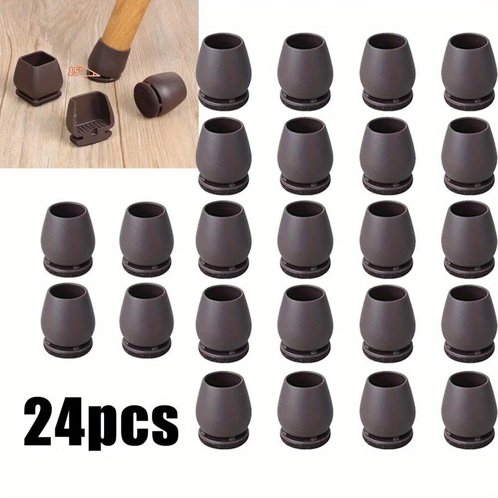 24pcs 테이블 다리 보호대 커버 패드 나무 바닥 용 가구 다리 패드, 미끄럼 방..