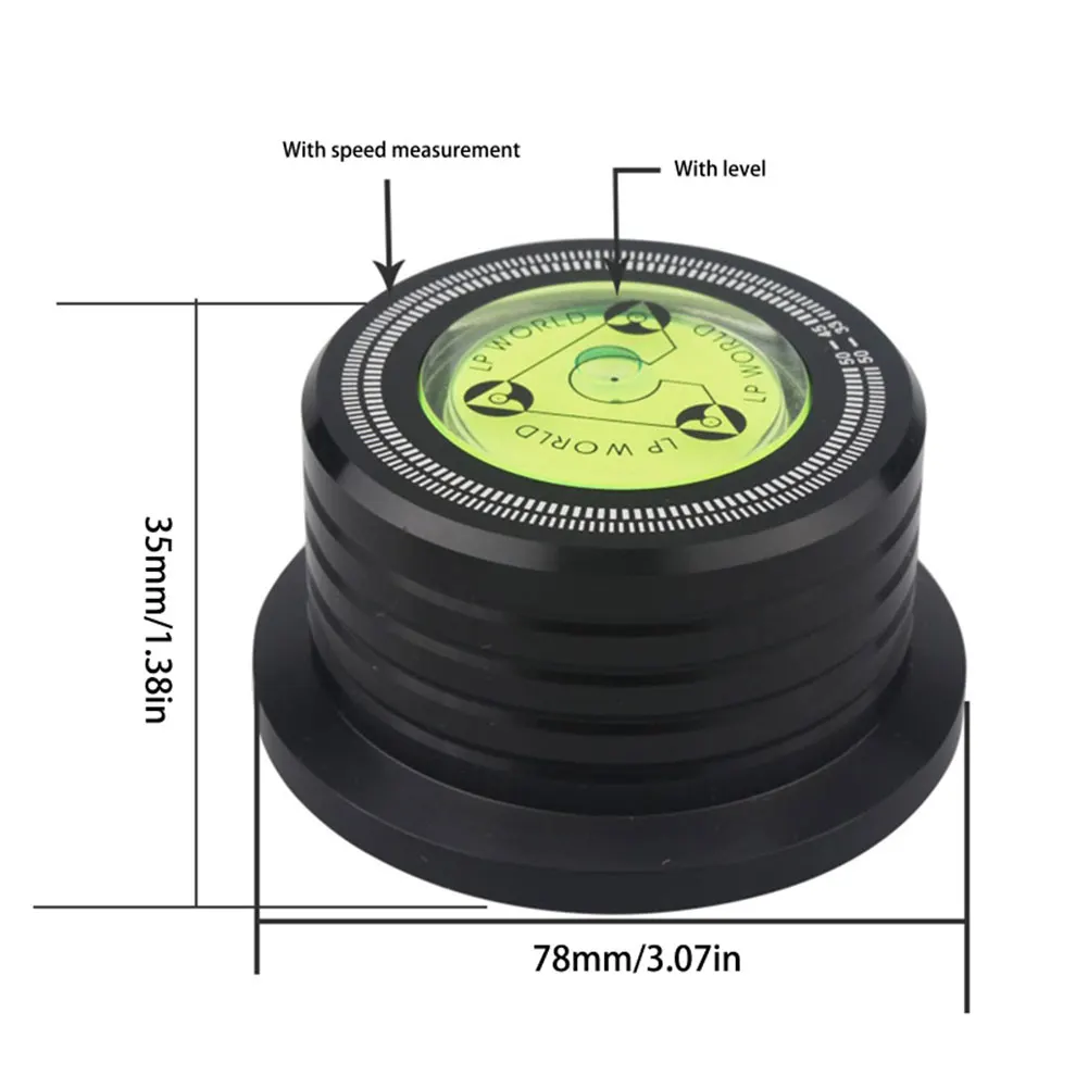 Premium Vinyl Record Player Turntable Stabilizer with Aluminum Alloy Weight Clamp