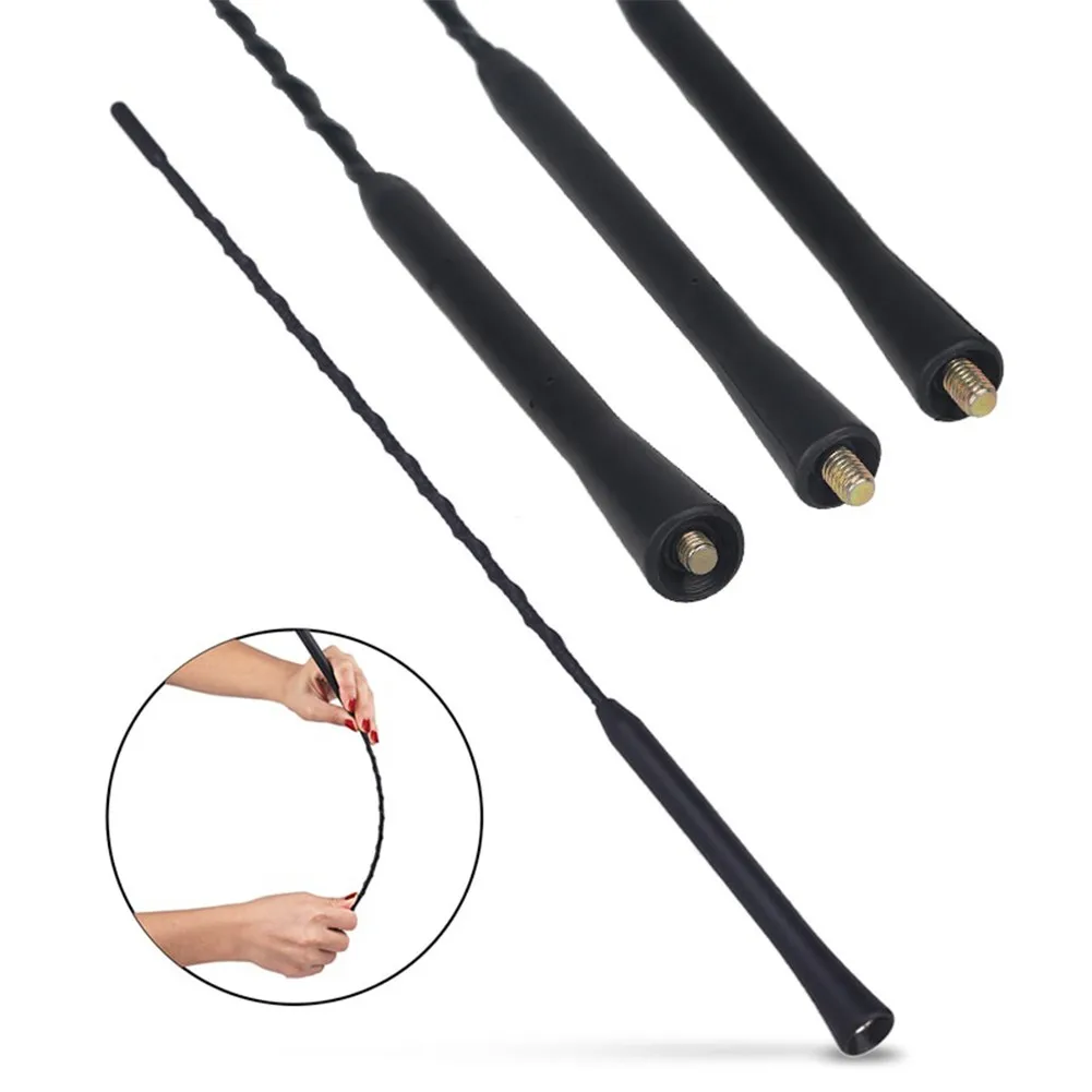 

1x Car Aerial + M4 M5 M6 Type Screws Robust Antenna For Long-term UV Exposure 9" 11" 16" Optional Length Plug And Play Aerial