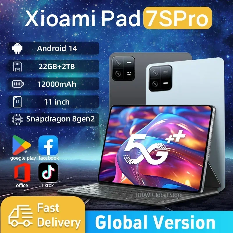 Graphics Tablet Monitor New 7S Pro Global Edition tablet Pad Snapdragon 8gen2 Android 14 HD 4K 22GB + 2TB 5G dual SIM WIFI smart advanced tablet graphics tablet monitor