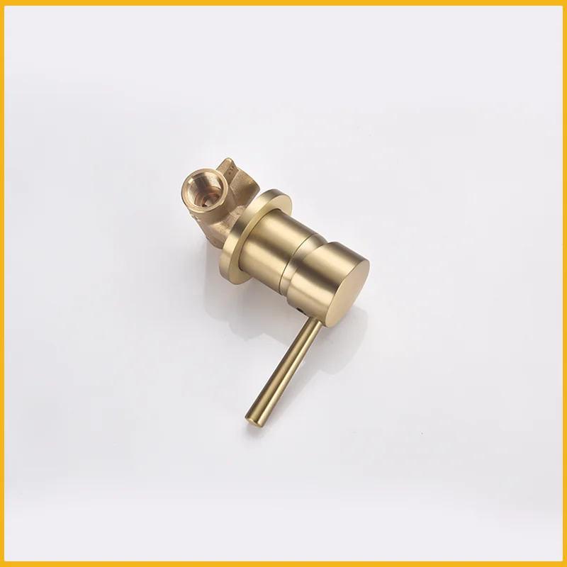 Brushed Gold Round Handheld Shower Set With Hidden Hot And Cold Water Mixing Valve Bathtub Shower Water-Saving Handheld Shower 4