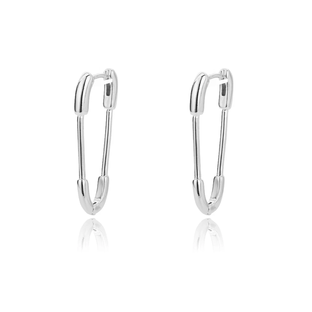 Sentio Silver-Tone Spiked Surgical Steel Clip-On Hoop Earring In Stock! Lucleon - Foto 3