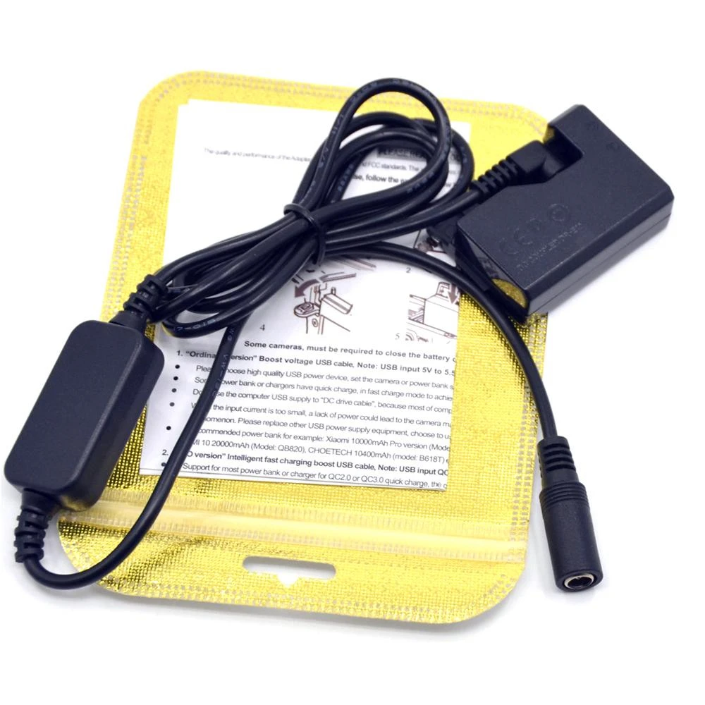 12V-24V step-down Power Cable + LP-E10 Dummy Battery DR-E10 for Canon ACK-E10 EOS 2000D 1300D 1500D kiss X50 X70 X80 X90 T6 T