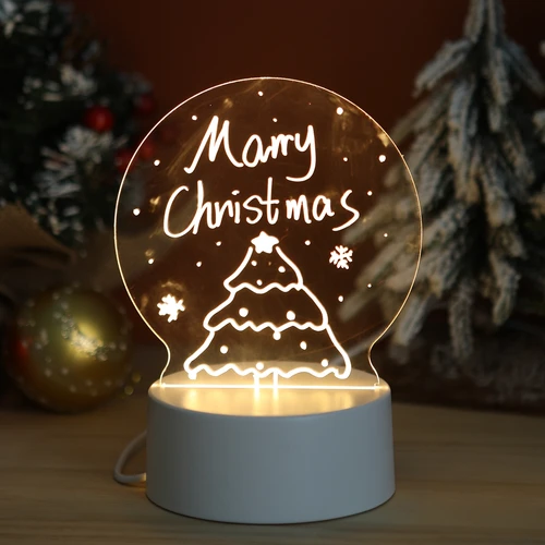 창의적인 LED 야간 조명 램프, USB 메시지 보드, 휴일 조명, 펜 포함, 어린이 여자 친구 크리스마스 장식 선물 3