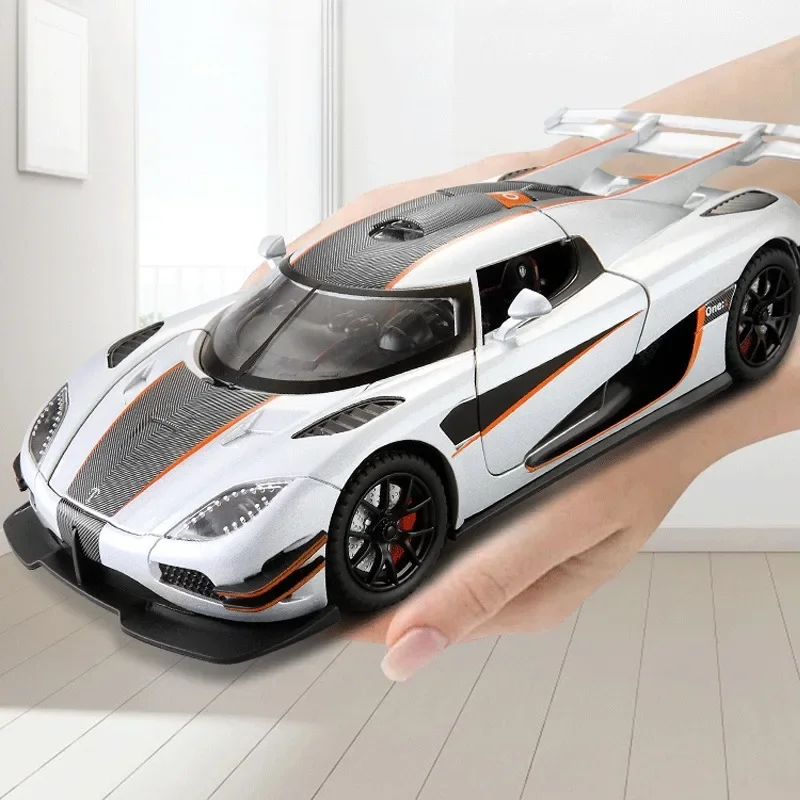 Diecast 1:24 Koenigsegg One1 Sport Car Model Imitation Alloy Casting Metal Children's Toy Vehicles Collective Home Decor Gifts images - 6