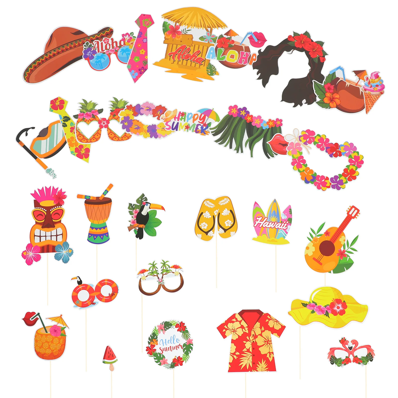 

Party Props Picture Hawaiian Photo Decorations Taking Decorative Vase DIY Picks Booth Season