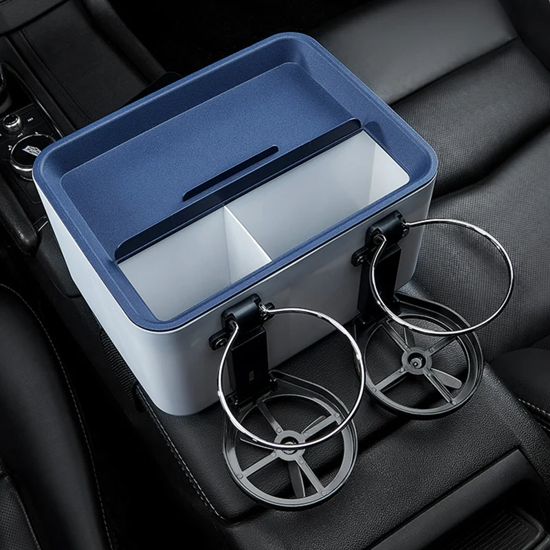 Universal Car Armrest Storage Holder Phone Cup Holder Box Tissue Abs