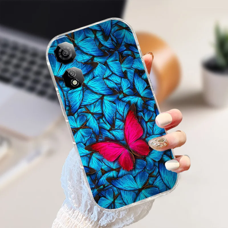 Shockproof Clear Silicone TPU Phone Case with Cute Animal Design