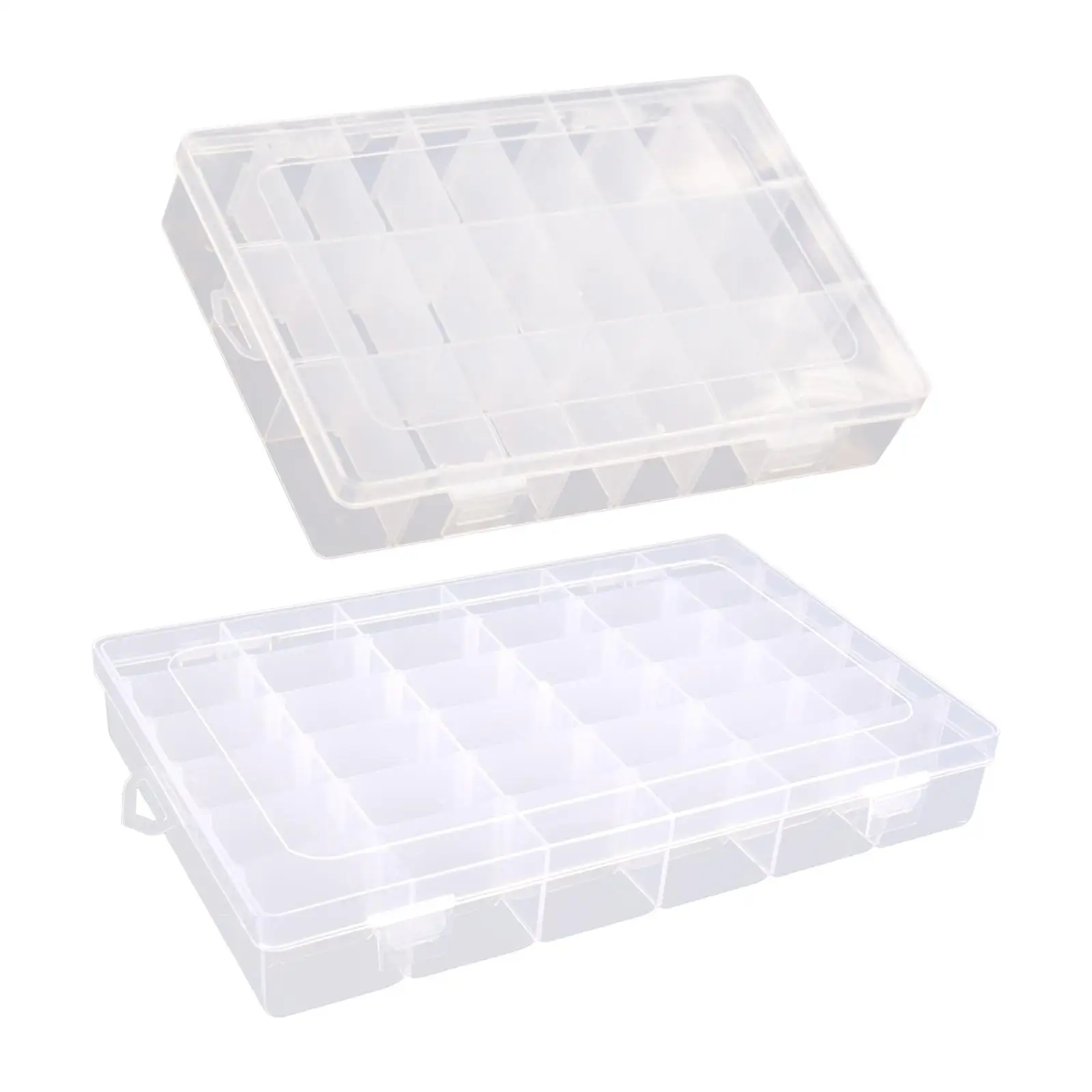 Caja organizadora de almacenamiento de hilo de coser, estuche portátil con compartimentos, caja vacía de carretes de hilo para cuentas de hilos de bordar