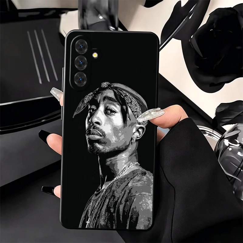 Soft Phone Case with Rapper Tupac Design