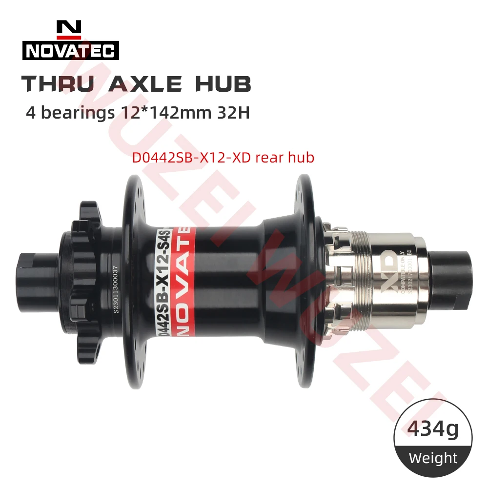 NOVATEC 32H XD 산악 자전거 후면 허브, Sram XD 허브용 MTB 자전거 허브, 퀵, 스루 액슬, 부스트 큐브, 10X13, 5mm, 12X14, 2mm, 12X148mm