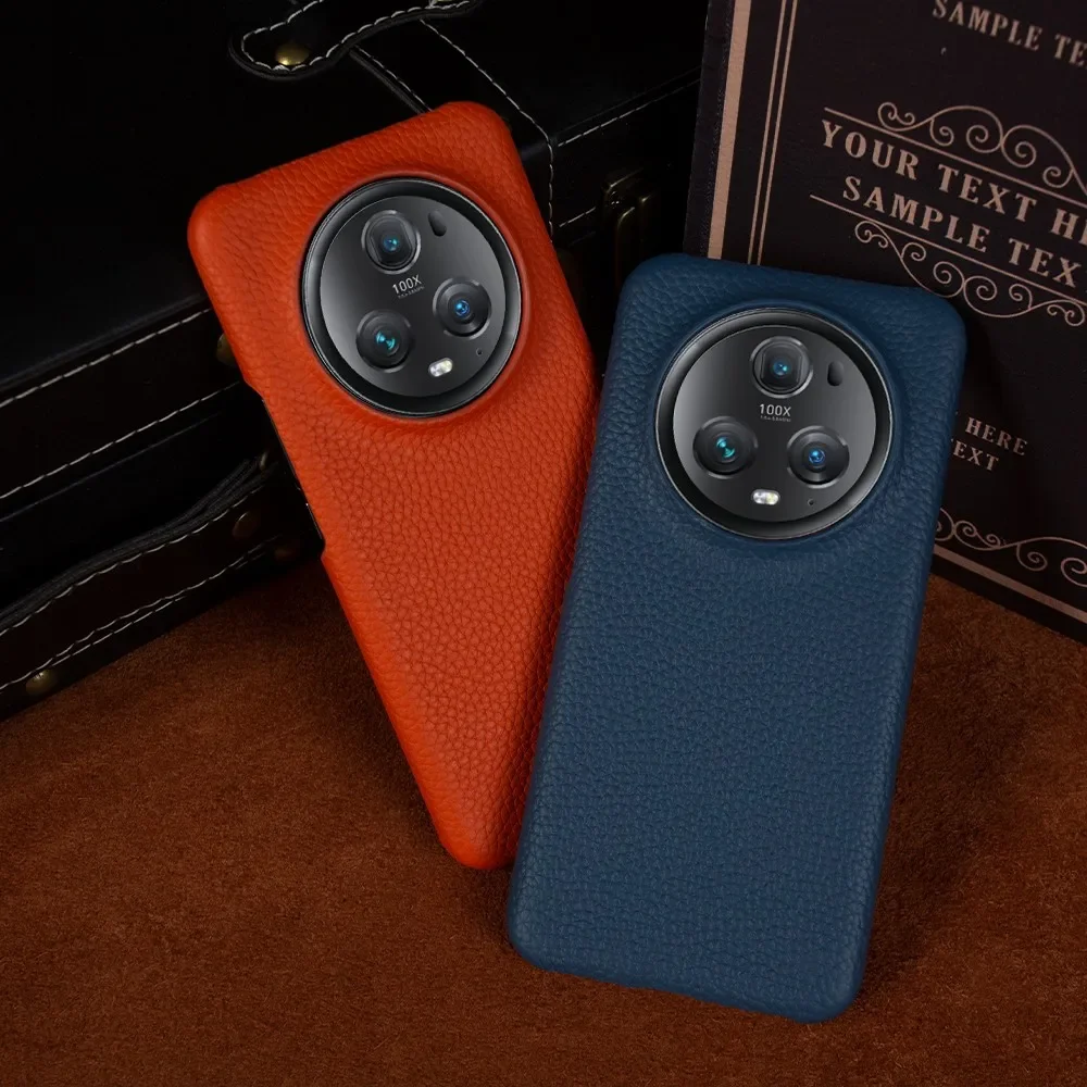 Luxurious Genuine Leather Phone Cover for Huawei Honor Magic Series - Premium Business Case