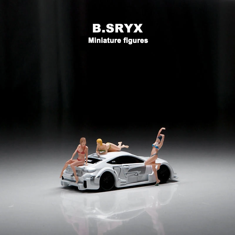 

Модель Kicarmod в масштабе 1/64, модели пляжных девушек и скутеров, модель морской сцены, деликатные части в масштабе, литые модели автомобилей