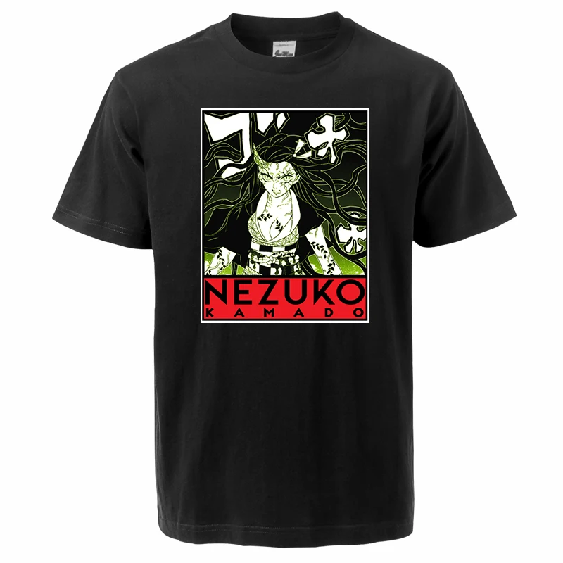 

Футболка унисекс с аниме «рассекающий демонов», простая уличная одежда с коротким рукавом и круглым вырезом, кавайная рубашка в стиле киметасу и незуку, лето 2024