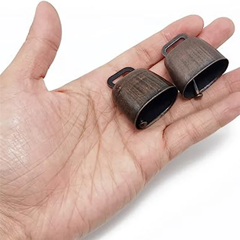 18PCS Vintage Style Metal Cow Bell for Grazing Cattle and Sheep, Commonly Used for Holiday Cheer