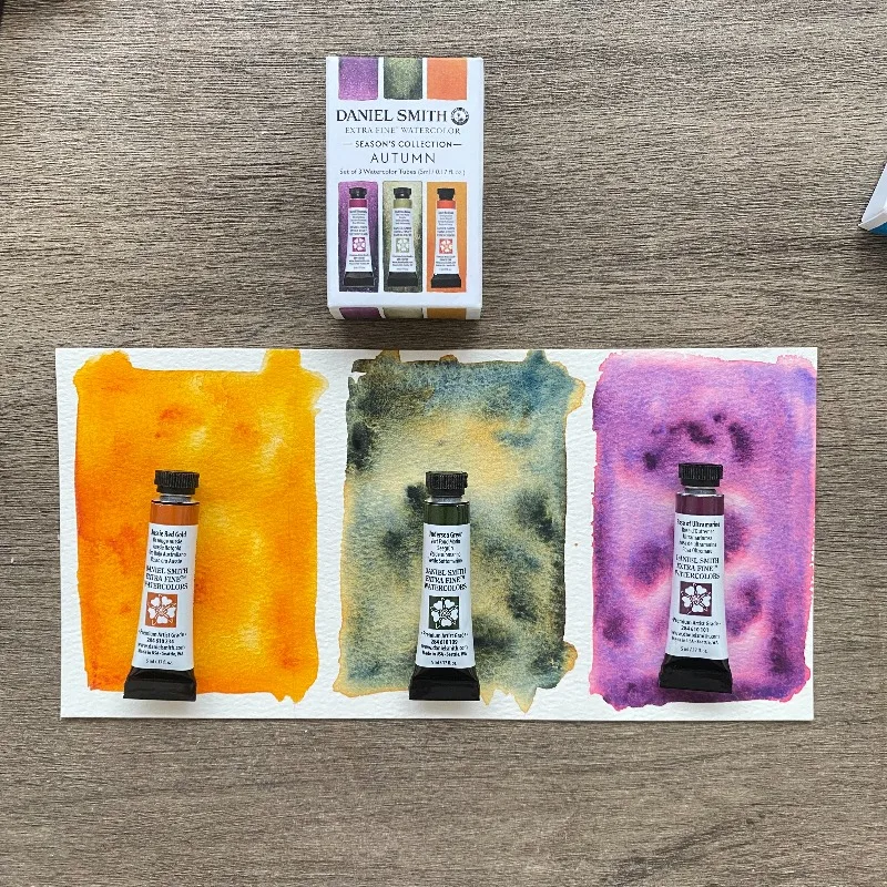 미국 DS 2025 신제품 3개입 5ml 수채화 물감 튜브 사막/폭풍/건축 테마 세트 아티스트급 수채화 미술 용품