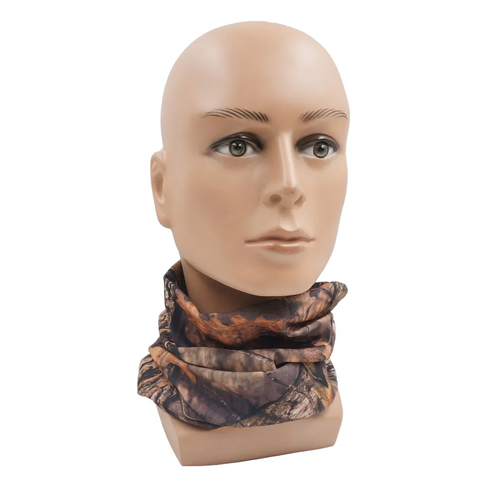 Multi-Purpose Camo Hunting Tactical Bandana Seamless Neck Gaiter Tube Mask Face Shield Hiking Camping Realtree Printed Scarf