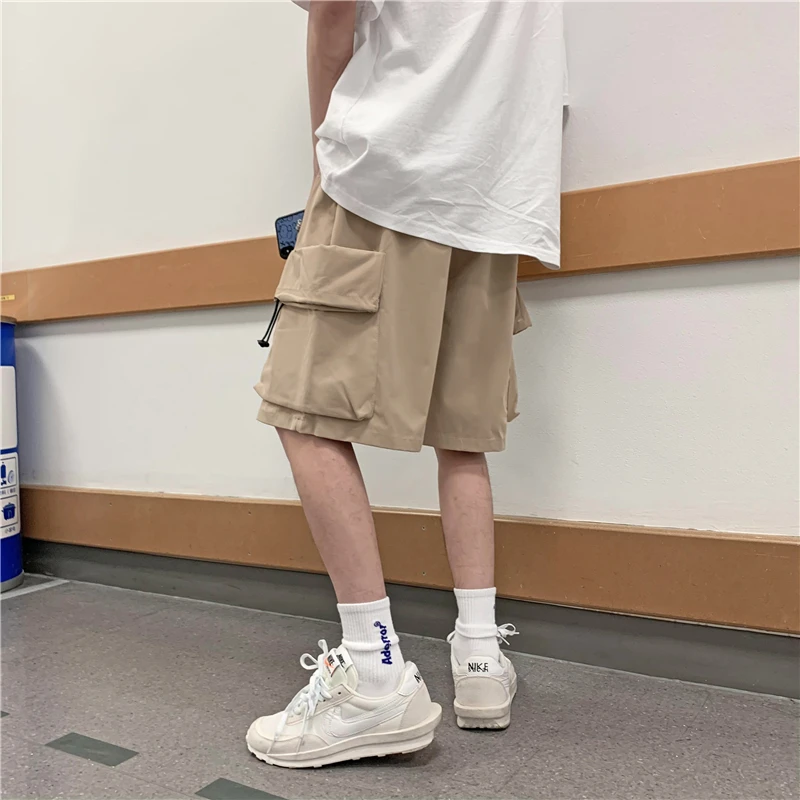 

Men's Cargo Pants Homme Loose Knee-length Boardshorts Fashion Summer Multi-pocket Breeches Casual Short Pants for Male A193