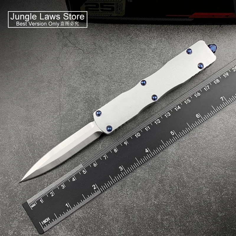 

DIRAC Технологический нож Micro OTF серии ДРК Silver, лучший вариант. DI-RAC d. E D2 лезвие алюминиевая ручка EDC самооборона тактические ножи Pocketknives M5