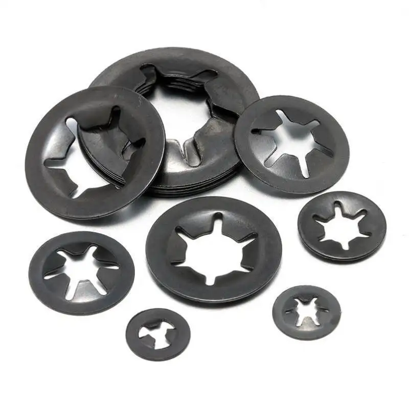 Retaining Ring 20-50pcs/lot M2 M2.5 M3 M4 M5 M6 M8 M10 M12 Star Lcok Plum Bearing Flower Washer Clip