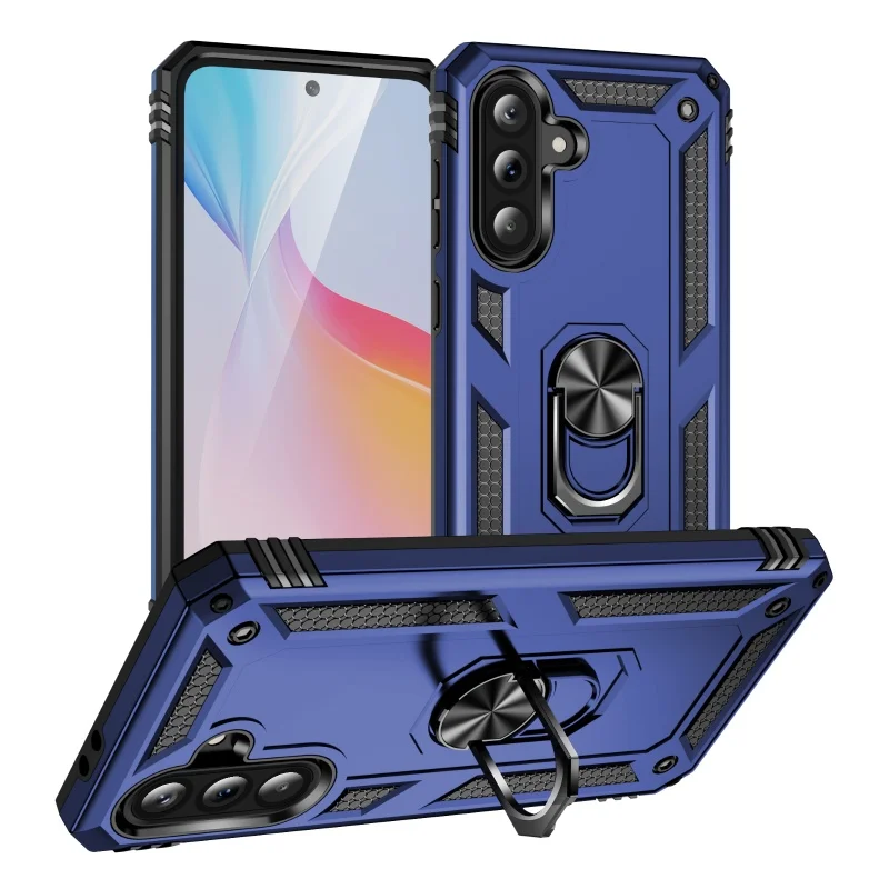 Enhanced Shockproof Armor Phone Case with Lens Protection and Ring Holder